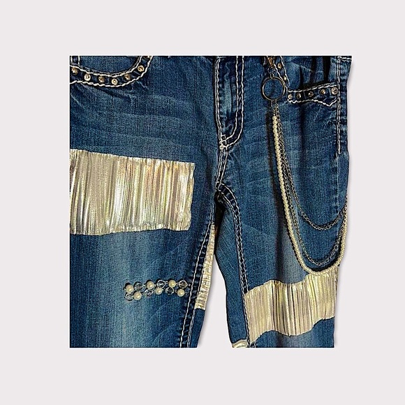 Vintage Miss Chic brand customized jeans size 9 with custom flare - Picture 6 of 8